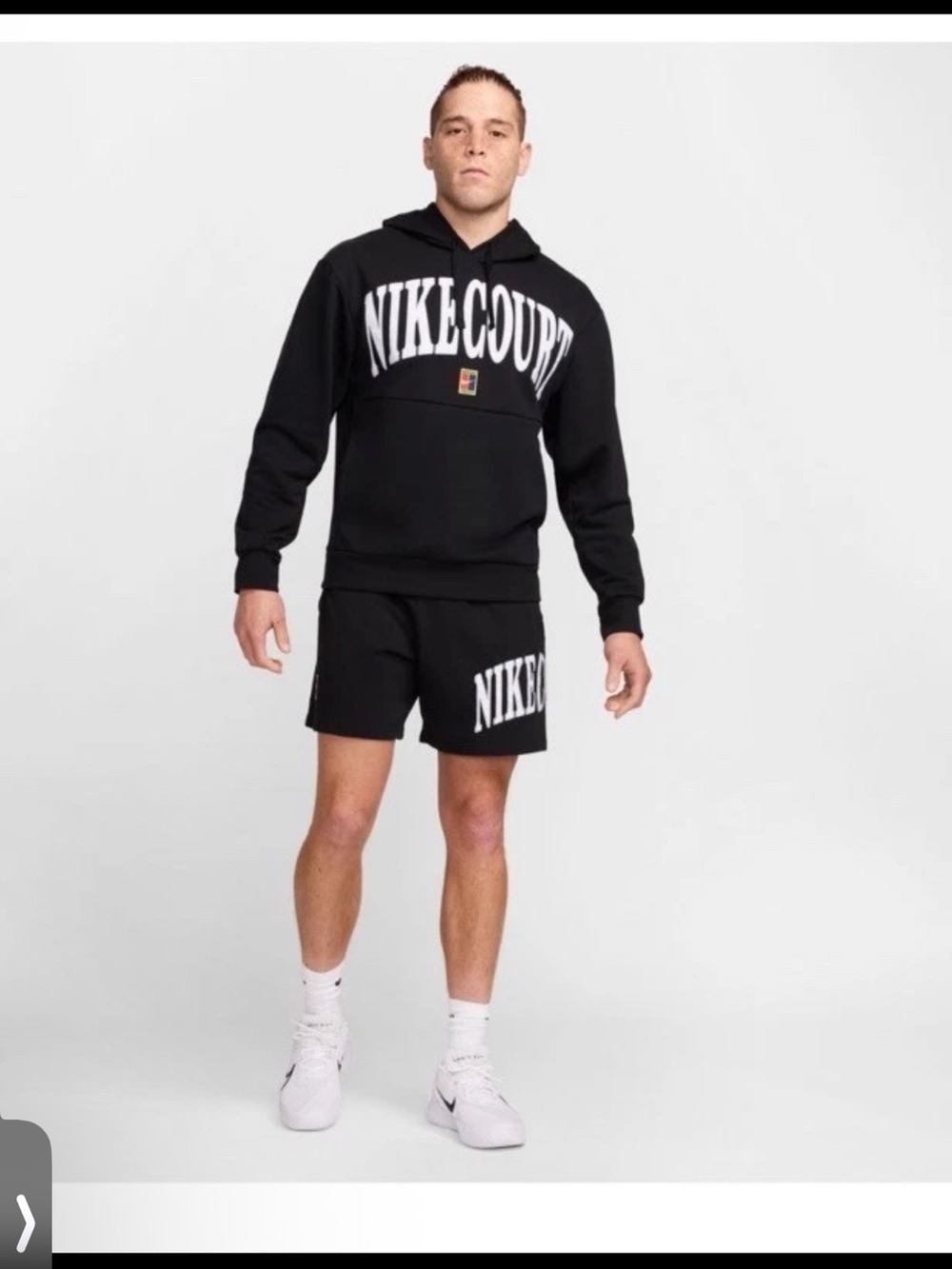 NWT Nike Men’s Black Hoodie Tennis 🎾 NIKE COURT Sz XL $96 - Picture 2 of 9